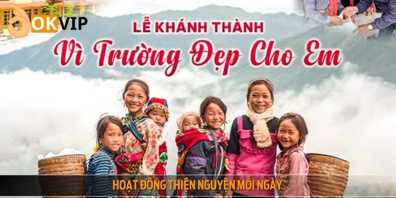 Một trong những thông tin giới thiệu ấn tượng có lẽ là các hoạt động từ thiện